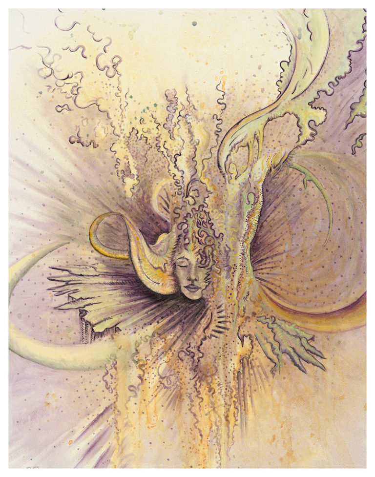 flamgu inscape dream meditation peace visionary soul spiritual art painting