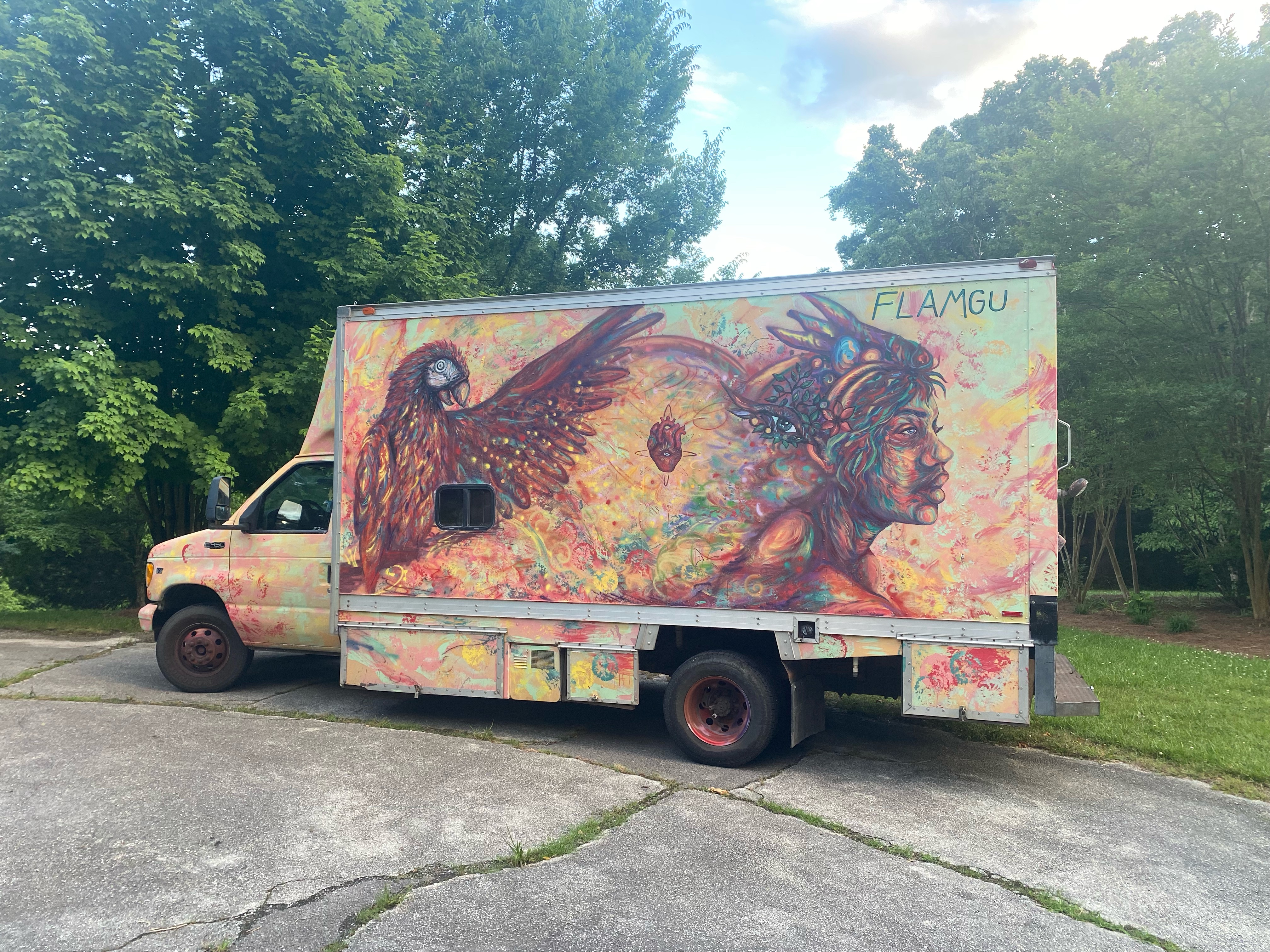 Flamgu Box Truck Conversion Art Car Van