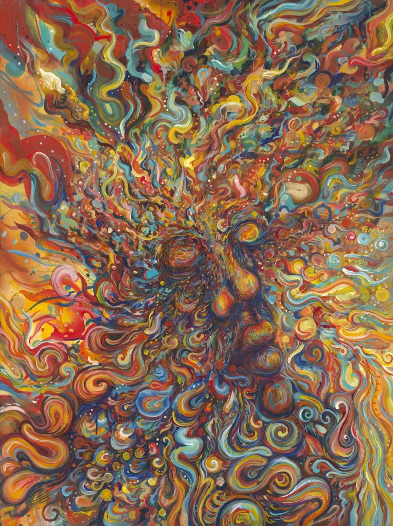 Flamgu Psychedelic portrait visionary art portrait painting psychedelic trippy