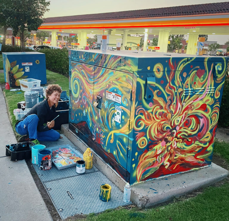 flamgu public art psychedelic art san diego mira mesa